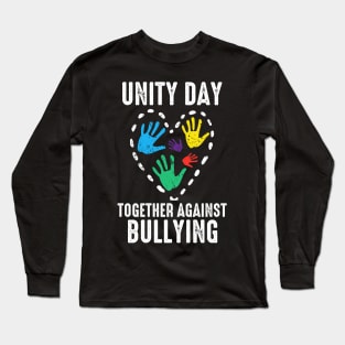 together against bullying orange anti bully unity day kids Long Sleeve T-Shirt